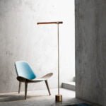 West Elm Linear Wood LED Floor Lamp