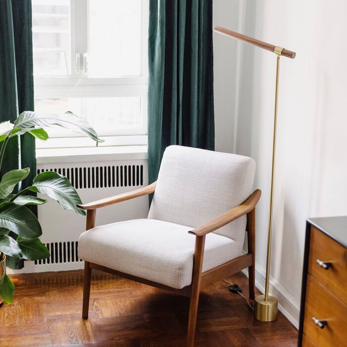 West Elm Linear Wood LED Floor Lamp - Image 4